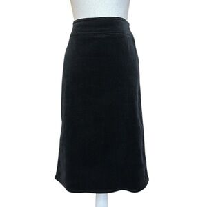 Gucci Black Velvet Pencil Skirt with Lace Up Detail at Back Size 46 US 10-12